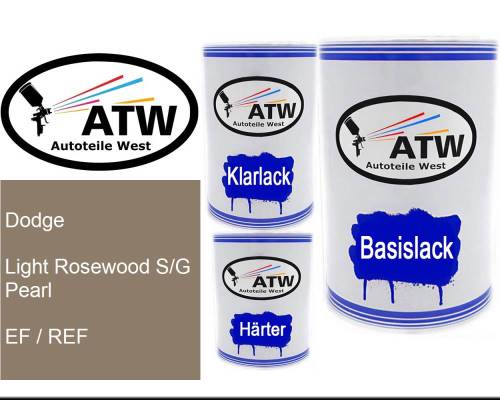 Dodge, Light Rosewood S/G Pearl, EF / REF: 500ml Lackdose + 500ml Klarlack + 250ml Härter - Set, von ATW Autoteile West.